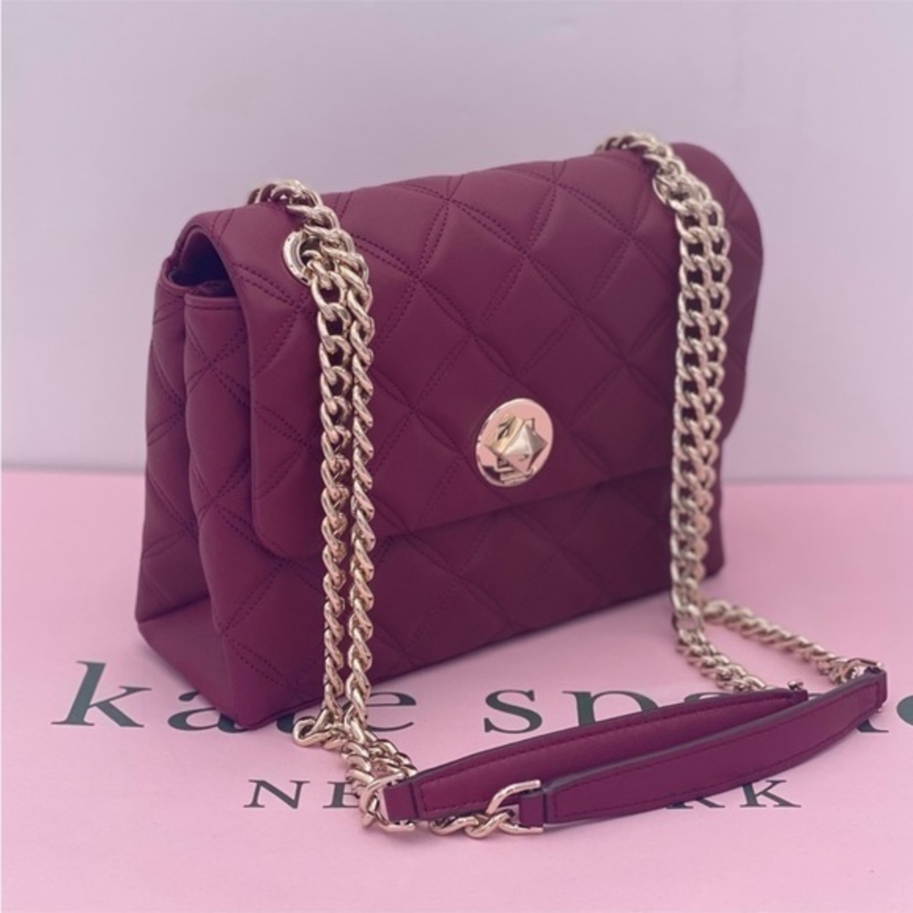 Kate Spade Natalia Quilted Leather Small Flap Crossbody Shoulder Bag